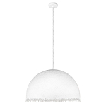 Подвесной светильник в форме купола белого цвета с ажурной бахромой Tactile Line варинант исполнения - 7 | Loft Concept в Уфе