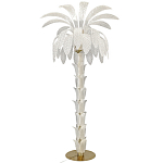 Торшер Glass Decorated Palm Floor Lamp White Листья Пальмы  варинант исполнения - 4 | Loft Concept в Уфе