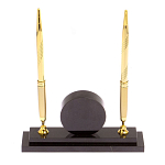 Часы настольные с двумя ручками из натурального камня Stone Clock варинант исполнения - 5 | Loft Concept в Уфе