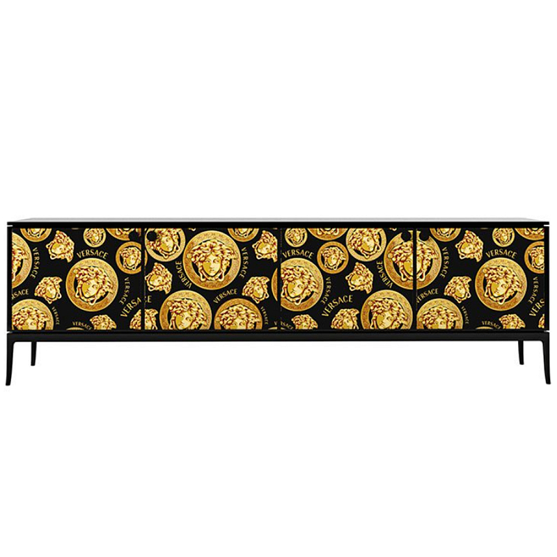 Stiletto Sideboard Barocco Medusa  Бежевый Черный матовый Золотой в Уфе | Loft Concept 