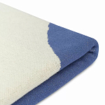 Плед из хлопка синего цвета с абстрактным принтом Elysian Flow Ocean варинант исполнения - 4 | Loft Concept в Уфе