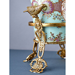 Ваза из голубого фарфора с рисунком птиц и цветов и декоративными элементами Blue Garden варинант исполнения - 10 | Loft Concept в Уфе