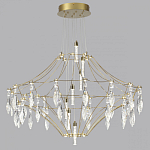 Люстра подвесная из металла с прозрачными подвесками из хрусталя Quasar 93 варинант исполнения - 6 | Loft Concept в Уфе