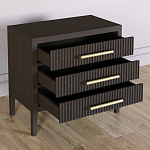 Тумба Primo  с тремя ящиками шпон темный орех варинант исполнения - 3 | Loft Concept в Уфе