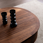 Кофейный стол овальный из дерева с 2-мя ящиками Coffee Walnut Table варинант исполнения - 4 | Loft Concept в Уфе