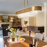 Люстра подвесная прямоугольная цвета латунь Kichler варинант исполнения - 6 | Loft Concept в Уфе