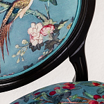 Стул из массива бука бирюзовый с изображением птиц и цветов Turquoise Chinoiserie Birds Garden Chair варинант исполнения - 2 | Loft Concept в Уфе