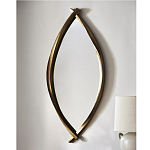 Зеркало овальное в деревянной золотистой раме Oval Gold Lines варинант исполнения - 4 | Loft Concept в Уфе