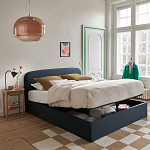 Двуспальная кровать с подъемным механизмом Mathise Bed Deep Blue варинант исполнения - 8 | Loft Concept в Уфе