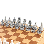 Шахматы Северные народы в ларце из натурального бука Decorative Thematic Chess варинант исполнения - 1 | Loft Concept в Уфе