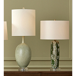 Настольная лампа керамическая с кремовым абажуром Scenic Column варинант исполнения - 6 | Loft Concept в Уфе