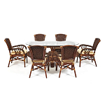 Комплект обеденный из ротанга Eloise grand варинант исполнения - 1 | Loft Concept в Уфе