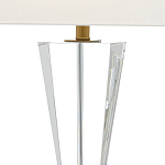 Настольная лампа с прозрачным корпусом и прямоугольным тканевым абажуром Charm and Luxury варинант исполнения - 1 | Loft Concept в Уфе