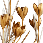 Люстра золотого цвета в виде цветков крокуса Hanging Flowers варинант исполнения - 1 | Loft Concept в Уфе