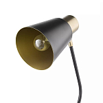 Настольная лампа с наклонным корпусом и подвижным плафоном в сочетании золотистого и чёрного цвета Work Surface Light варинант исполнения - 4 | Loft Concept в Уфе