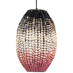 Подвесной светильник вертикальной овальной формы украшенный круглыми бусинами Gradient Oval Pink Pendant Lamp  варинант исполнения - 1 | Loft Concept в Уфе