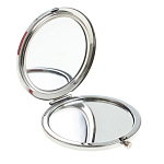 Зеркало карманное двухстороннее круглое из натурального камня Серафинит в подарочной упаковке Silver Stone Mirrors варинант исполнения - 2 | Loft Concept в Уфе