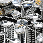 Люстра круглая на цепи цвета хром с прозрачными рельефными хрустальными пластинами Textured Glass Chandelier варинант исполнения - 9 | Loft Concept в Уфе