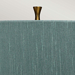 Настольная лампа с коническим дымчато-зелёным абажуром из искусственного шёлка Quintiesse варинант исполнения - 4 | Loft Concept в Уфе