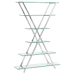 Стеллаж со стеклянными полками на стальном каркасе X-ray варинант исполнения - 1 | Loft Concept в Уфе