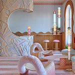 Торшер с разноцветными стеклянными цилиндрами и шарами Eclecticism  варинант исполнения - 4 | Loft Concept в Уфе