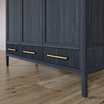 Большой Шкаф Primo Черный дуб с 3 дверьми и 3 выдвижными ящиками варинант исполнения - 6 | Loft Concept в Уфе