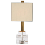 Настольная лампа прямоугольная на прозрачном основании Charm and Luxury варинант исполнения - 3 | Loft Concept в Уфе