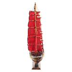 Декоративная модель деревянного парусника с красными парусами в подарочной упаковке With The low варинант исполнения - 3 | Loft Concept в Уфе