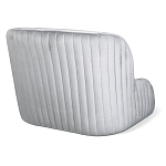 Барный стул со спинкой и подлокотниками на 4-х деревянных ножках Серый Велюр Ava Charm варинант исполнения - 3 | Loft Concept в Уфе