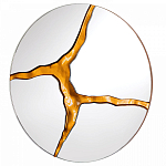 Зеркало кругле с декоративной золотой вставкой Golden Tree варинант исполнения - 1 | Loft Concept в Уфе