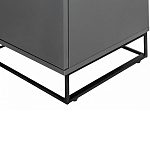 Шкаф-витрина цвета графит с полками и стеклянной дверью Strict Lines варинант исполнения - 5 | Loft Concept в Уфе