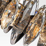 Люстра подвесная с овальными подвесками из стекла дымчатого цвета Harlow Crystal Round варинант исполнения - 7 | Loft Concept в Уфе