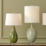 Настольная лампа зеленая грушевидной формы Rich Green Glaze варинант исполнения - 4 | Loft Concept в Уфе