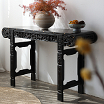 Черная резная консоль в Китайском стиле из массива Black Dragon Console варинант исполнения - 2 | Loft Concept в Уфе