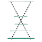 Стеллаж со стеклянными полками на стальном каркасе X-ray варинант исполнения - 2 | Loft Concept в Уфе