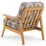 Кресло с каркасом из массива дуба Deniaud Oak Rhombus Beige Armchair варинант исполнения - 4 | Loft Concept в Уфе