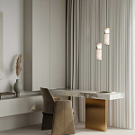 Подвесной светильник с цилиндрическим плафоном из белого алебастра Cryptocrystalline Stone варинант исполнения - 9 | Loft Concept в Уфе