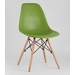Пластиковый стул на ножках из массива бука Eames Green варинант исполнения - 1 | Loft Concept в Уфе