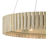 Люстра круглая из толстых деревянных реек Natural Style варинант исполнения - 1 | Loft Concept в Уфе