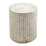 Приставной круглый столик инкрустация костью Bone Inlaid Round  Stool варинант исполнения - 2 | Loft Concept в Уфе
