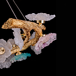 Люстра круглая на золотом каркасе с цветочным декором Miscellaneous herbs варинант исполнения - 4 | Loft Concept в Уфе