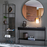 Стеллаж из металла и стекла Menzie Black Stripes Metal Rack варинант исполнения - 7 | Loft Concept в Уфе