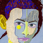 Картина с вышивкой Портрет wall panel People with the yellow ear 2 варинант исполнения - 1 | Loft Concept в Уфе