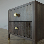 Тумба прикроватная с двумя ящиками Elsa Dreams Walnut варинант исполнения - 3 | Loft Concept в Уфе