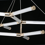 Люстра с геометрической конструкцией из вытянутых цилиндрических плафонов Hex Scaffold  варинант исполнения - 8 | Loft Concept в Уфе