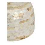 Приставной столик с мозаичным рисунком из раковин устриц Bone Inlay варинант исполнения - 3 | Loft Concept в Уфе