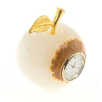 Часы настольные в виде яблока из натурального камня Оникс Stone Clock варинант исполнения - 6 | Loft Concept в Уфе