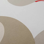 Подушка декоративная хлопковая бежевого цвета с абстрактным принтом Elysian Flow Sand варинант исполнения - 3 | Loft Concept в Уфе