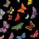 Картина ручная вышивка бисером Бабочки Butterflies and Light Bulb варинант исполнения - 4 | Loft Concept в Уфе