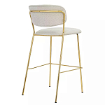 Стул барный широкой полукруглой спинкой на золотистых ножках Chair Smooth Shapes варинант исполнения - 3 | Loft Concept в Уфе